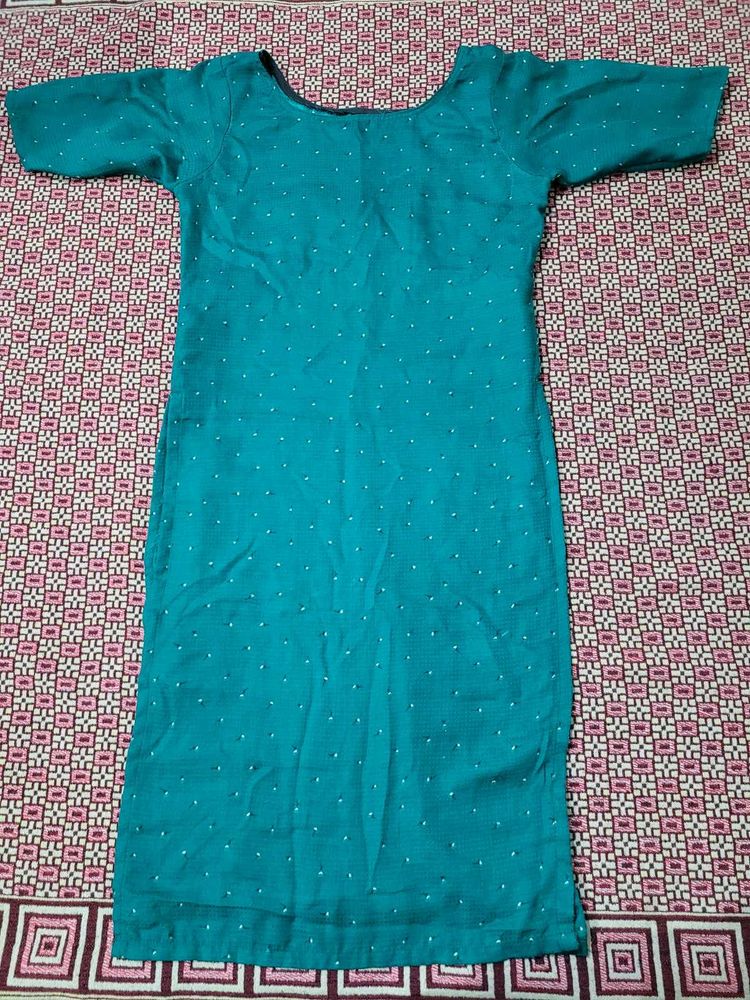 Teal Polka Dot Dress