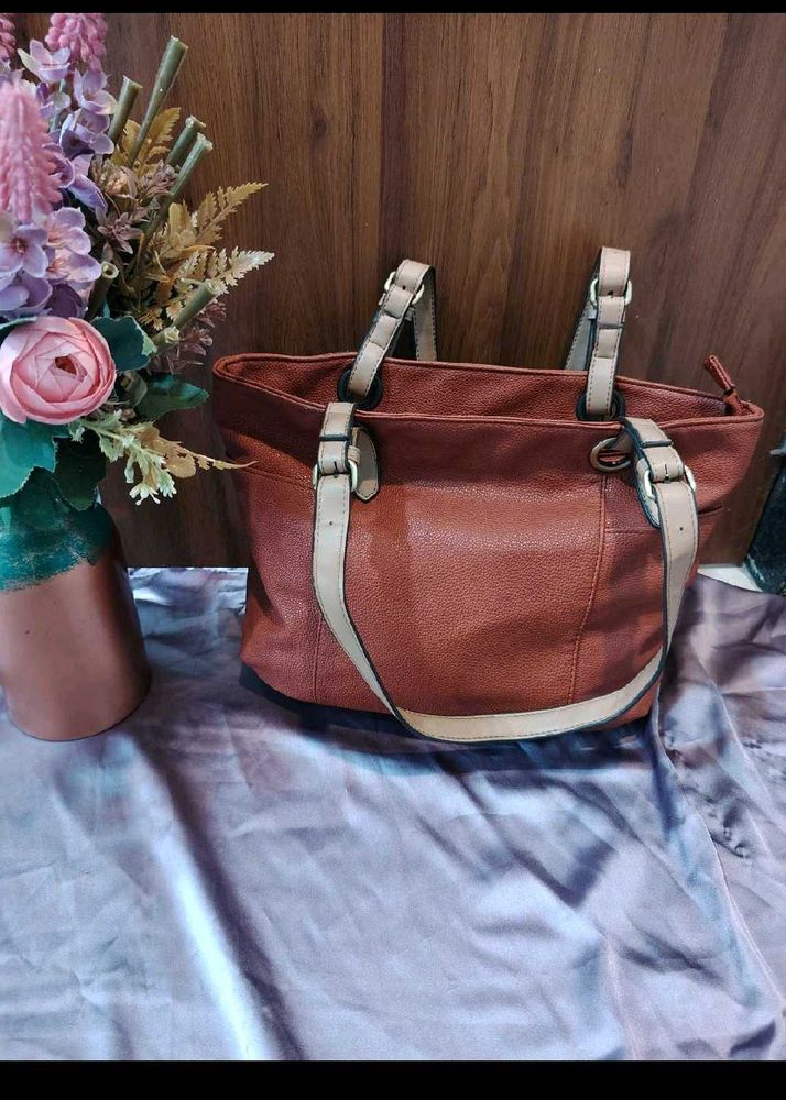 Chic Brown Tote Handbag