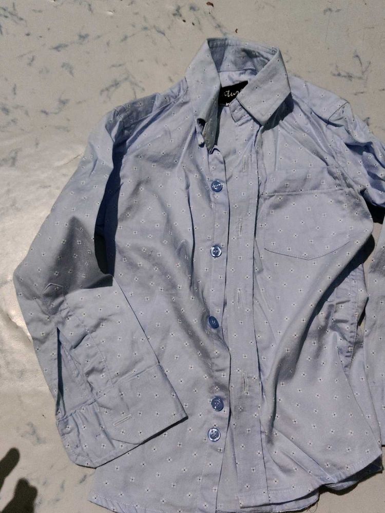 Blue Patterned Shirt