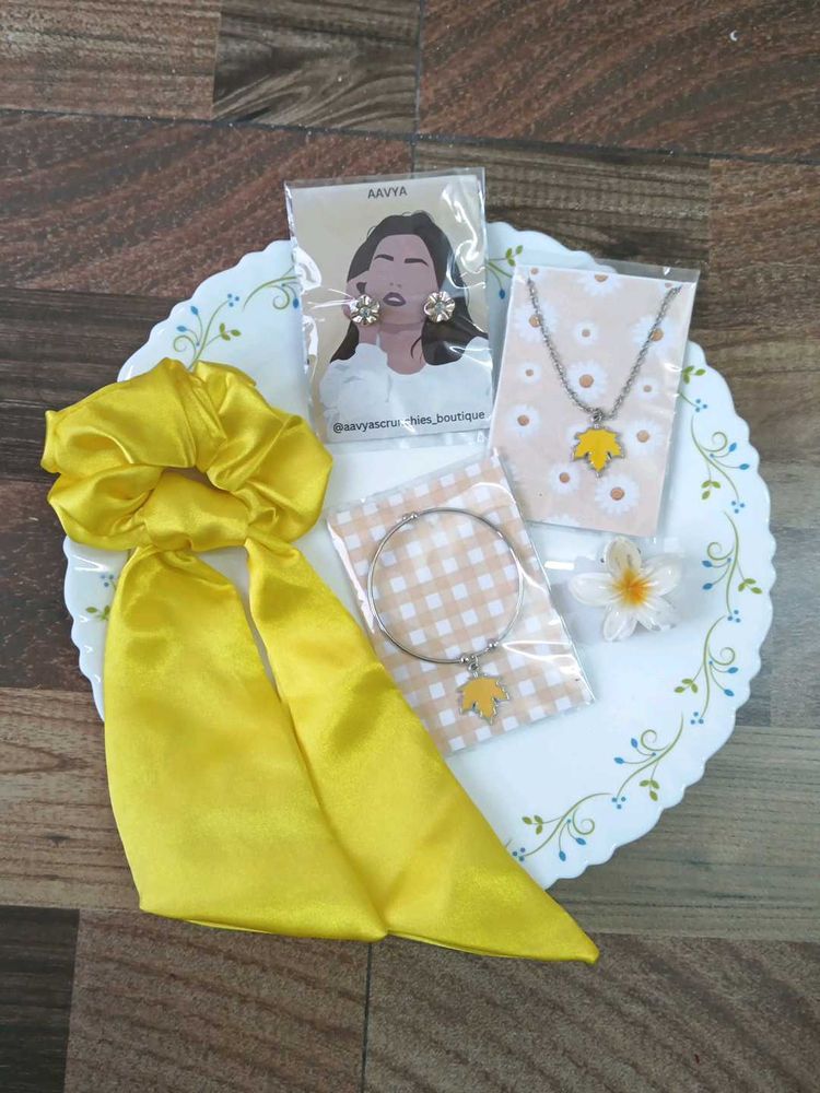 new yellow hair accessories combo