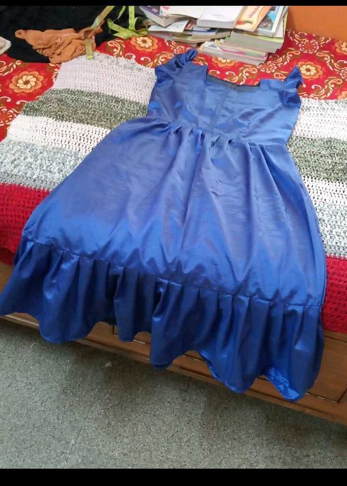 Royal Blue Ruffled Dress
