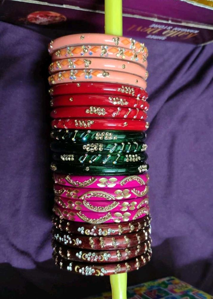 Beautiful Multi-Colour &amp; Designer Bangles Set of 5