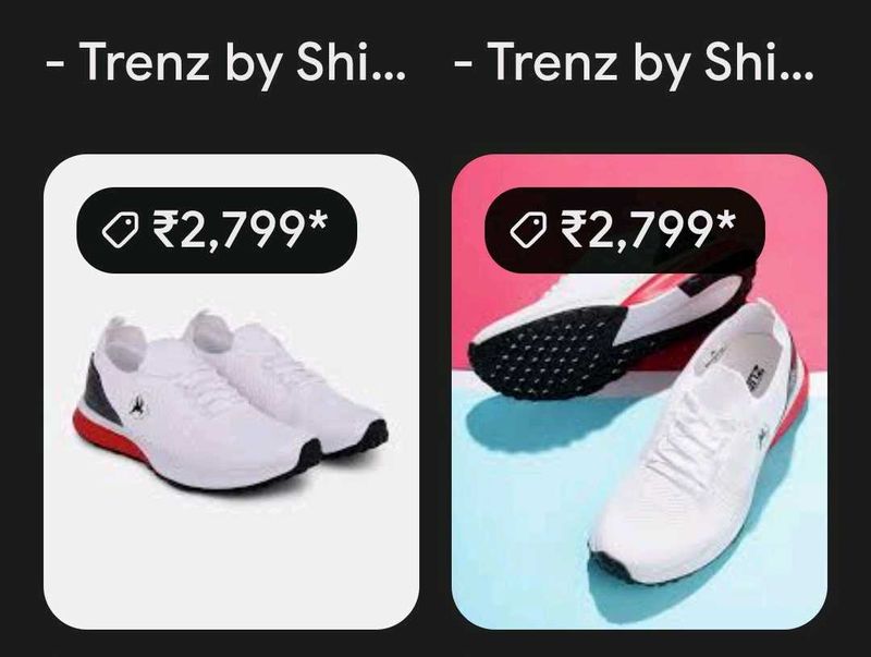 White Knit Running Shoes