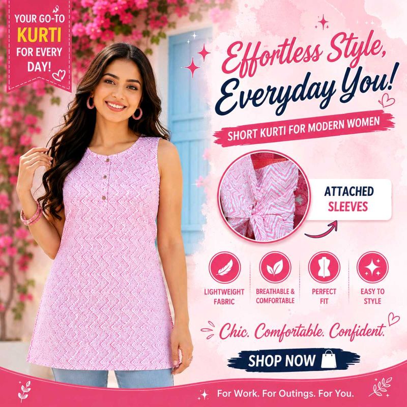 Effortless Style Short Kurti