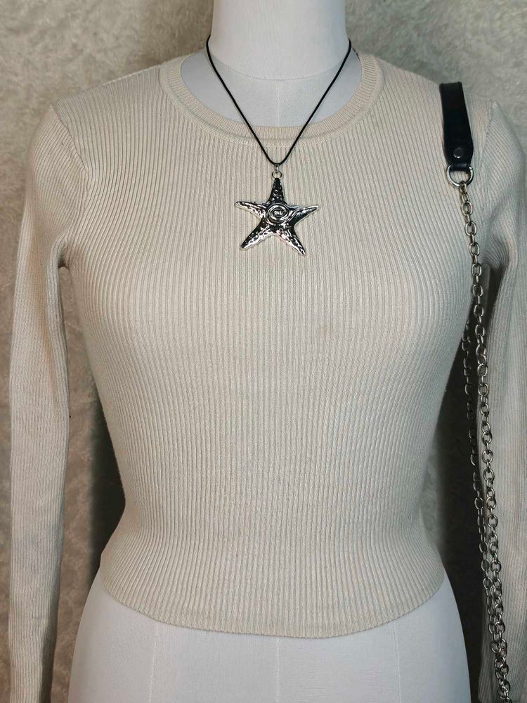 Zara Ribbed Knit Top