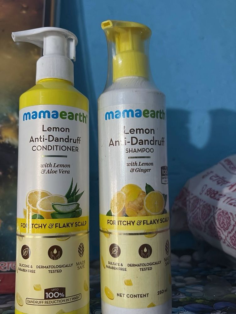 Mamaearth Lemon Anti-Dandruff Shampoo &amp; Conditione