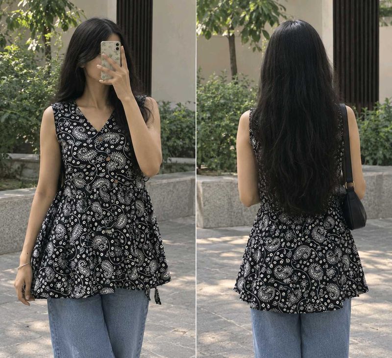 Cute Paisley Print Short Kurti ⚠️