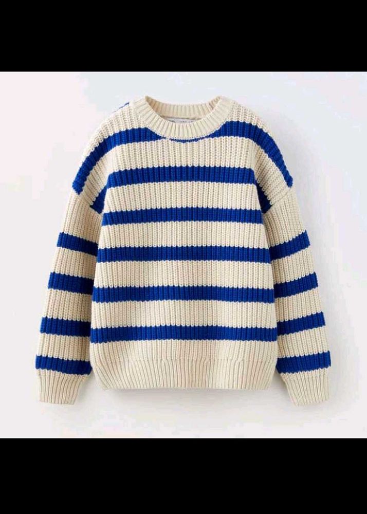 ZARA Striped Knit Pullover