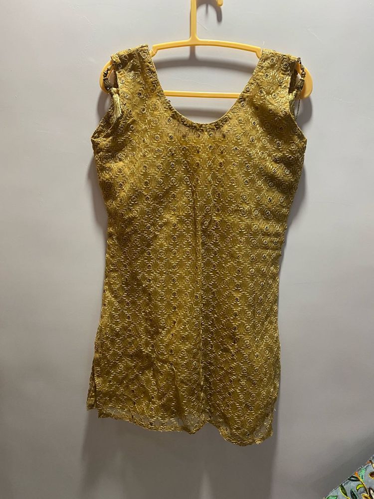 Golden Embroidered Blouse