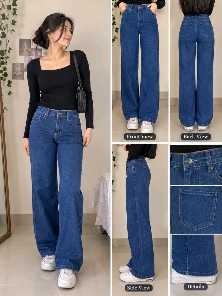 High Waisted Wide Leg Jeans