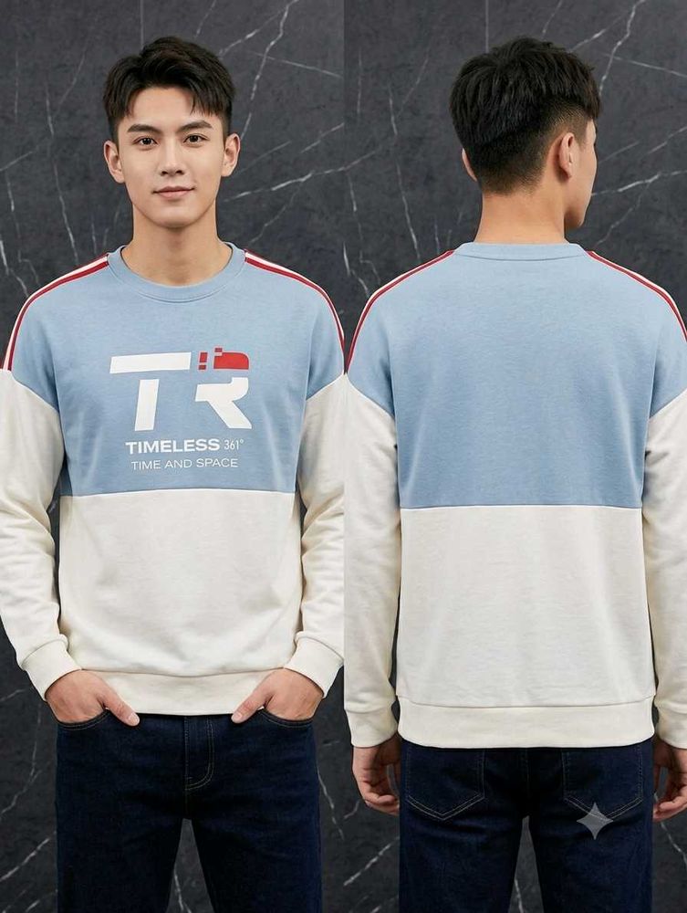 Men's Color Block Crewneck Sweatshirt
