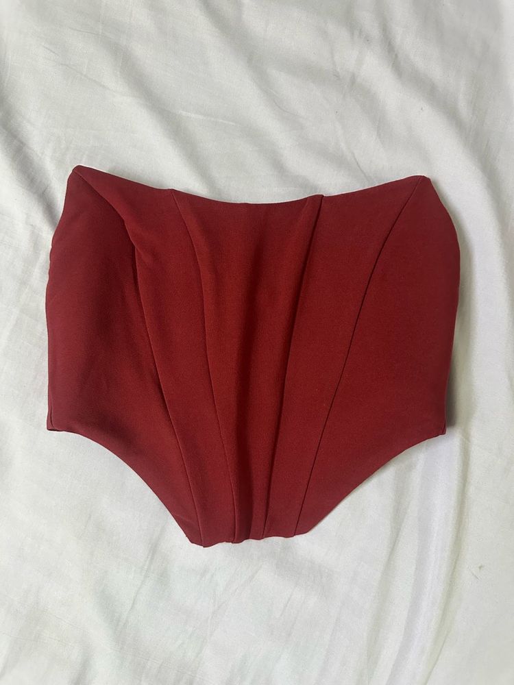 Red Corset Style Top