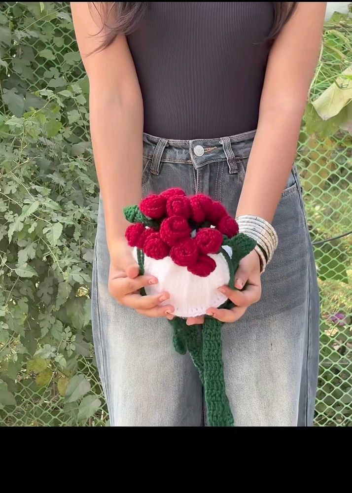 Crochet Rose Bouquet