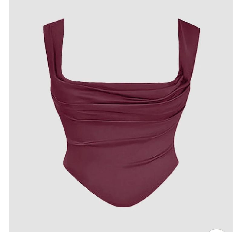 little box Chic Ruched Corset Top