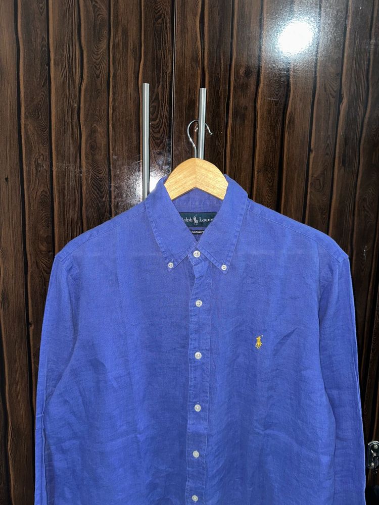 Ralph Lauren Men's Blue Button-Up Shirt