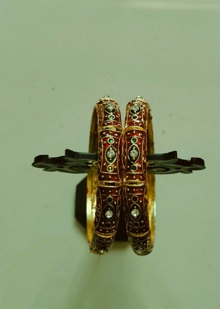 Festive gemstone bangles
