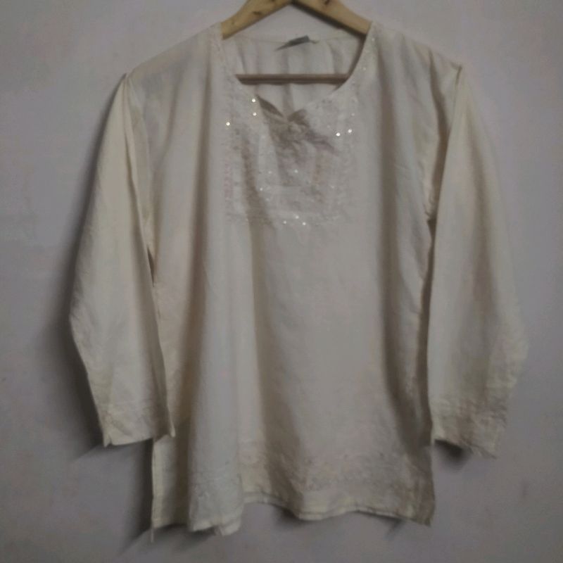 Thread Work Cotton Top(Women's)