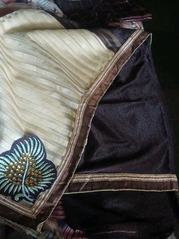Elegant Embroidered Saree