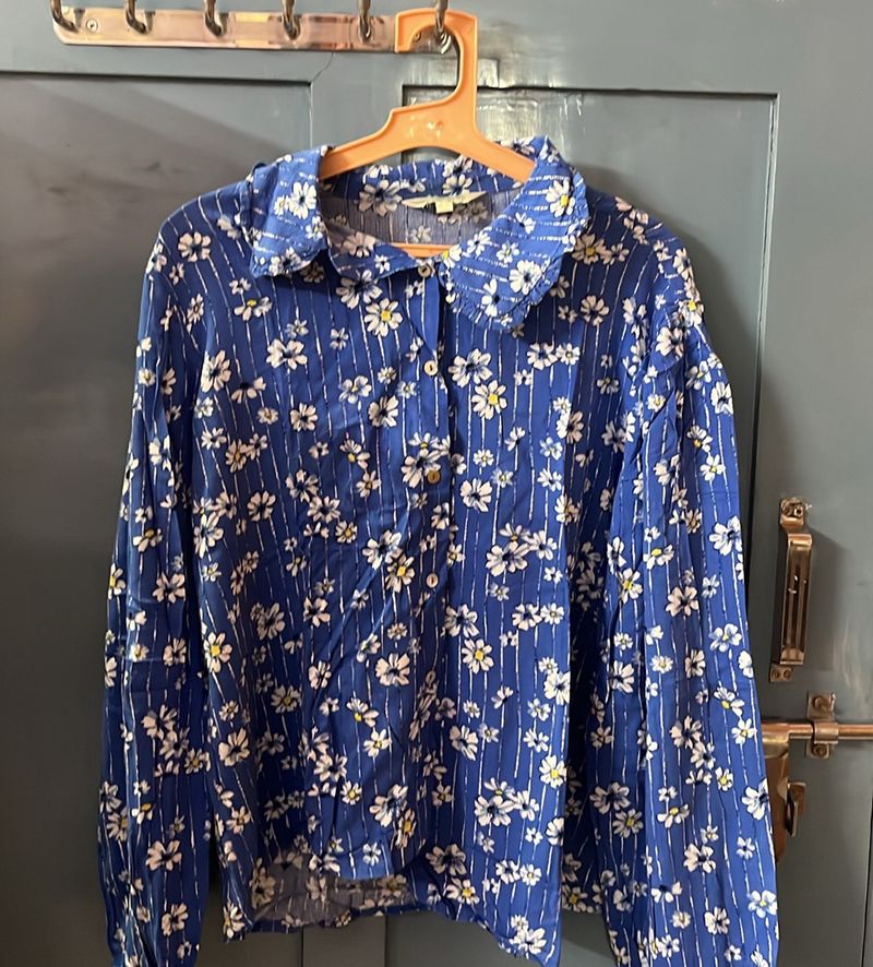 Max BLUE Floral Shirt