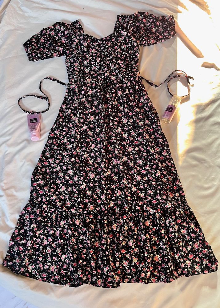 Chic Floral Print  Dress