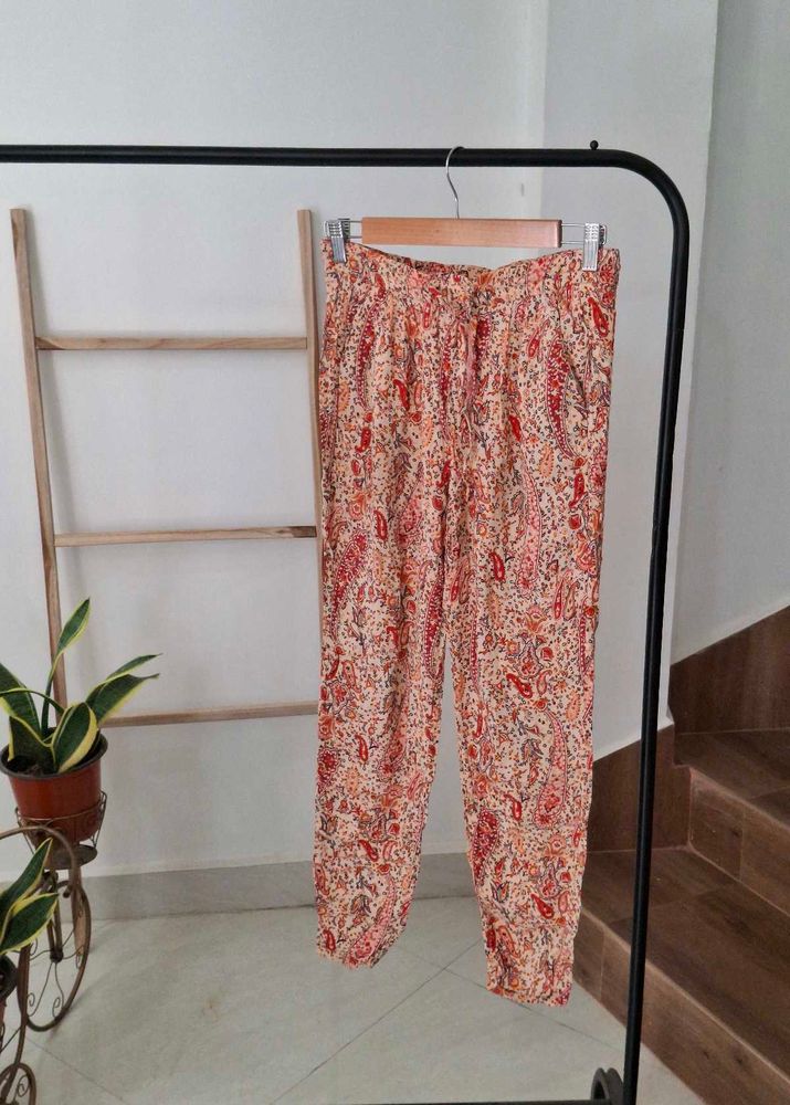 ZARA Bohemian Floral Print Pants