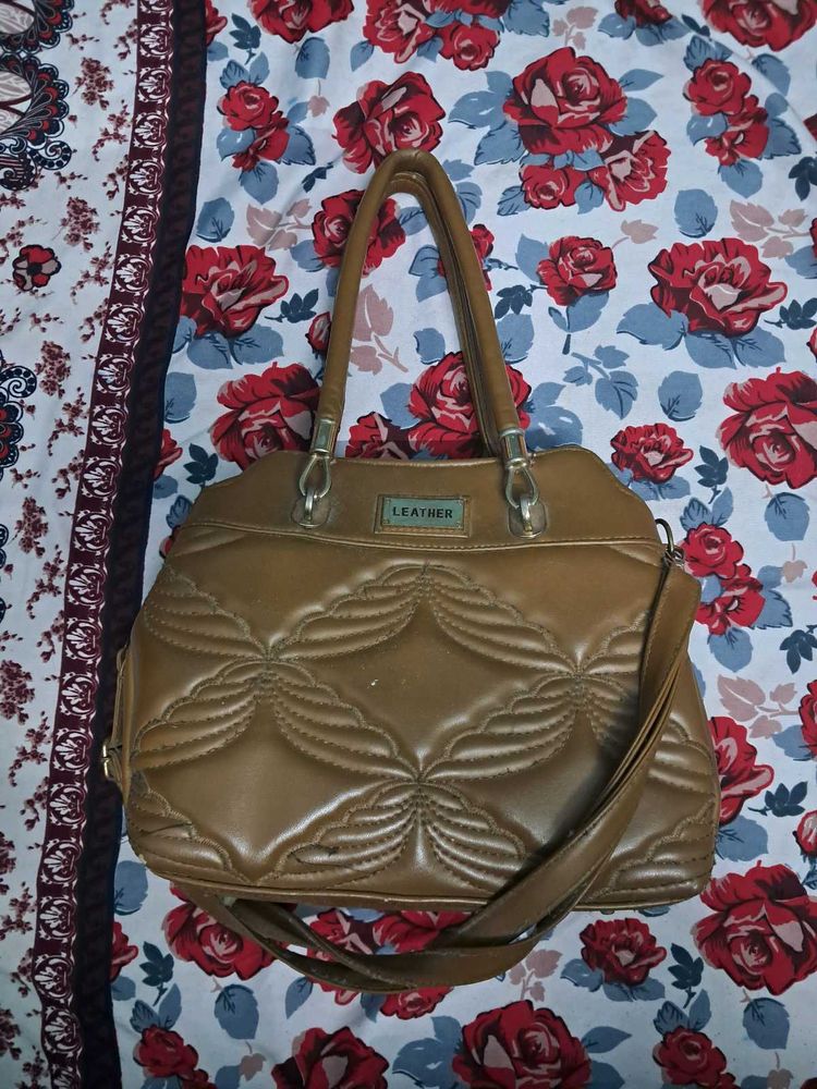 Stylish Brown Leather Handbag