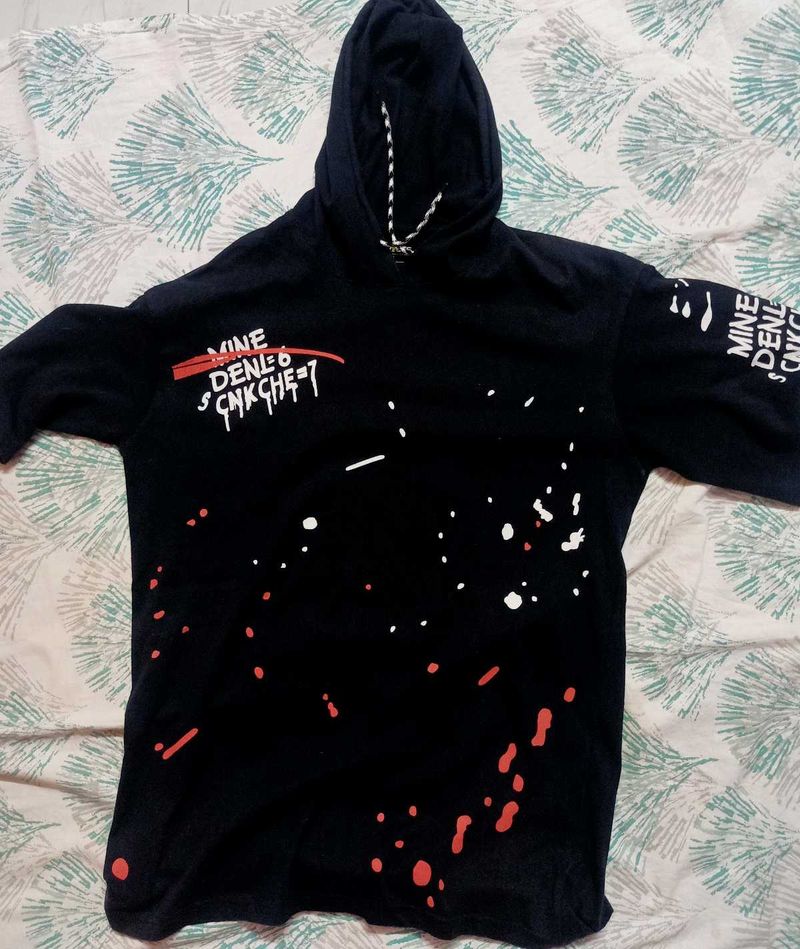 Hoodies Neck Printed (Black)