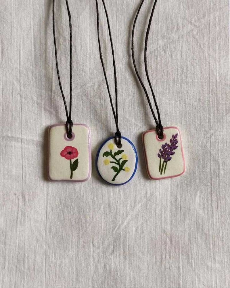 Handmade Floral Pendants Set