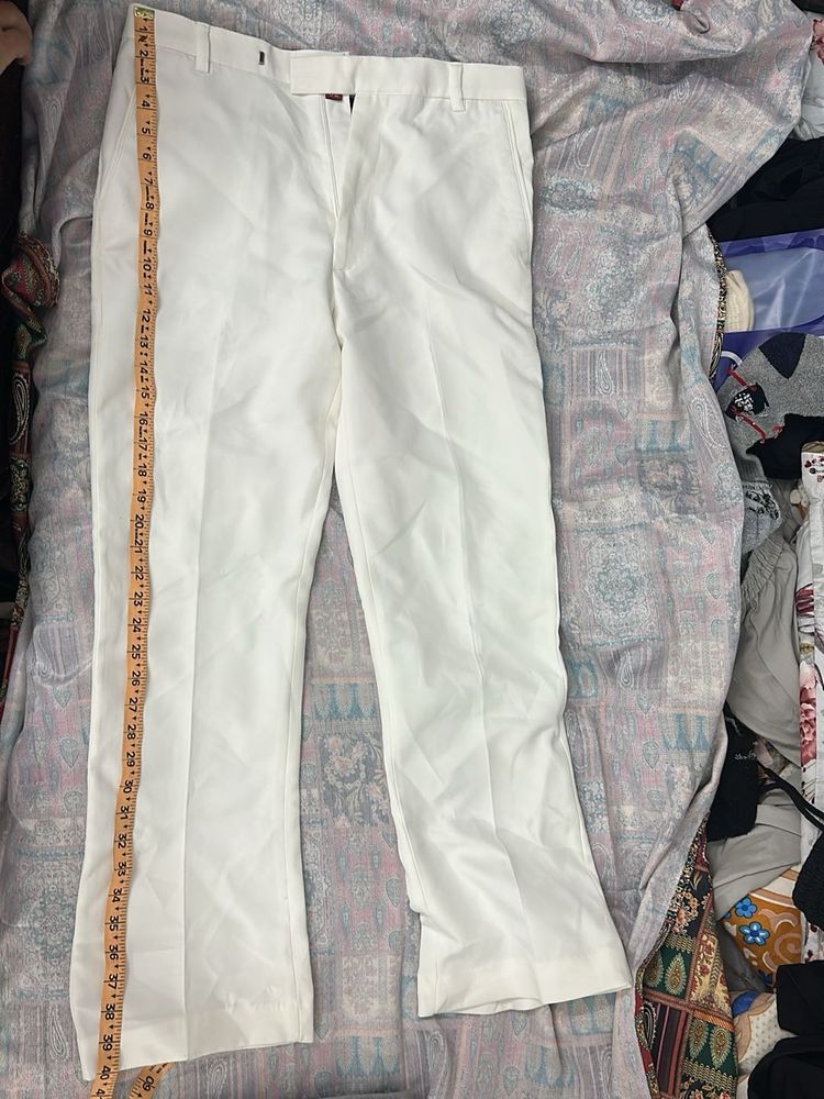 Men's Classic White Bootcut Pant