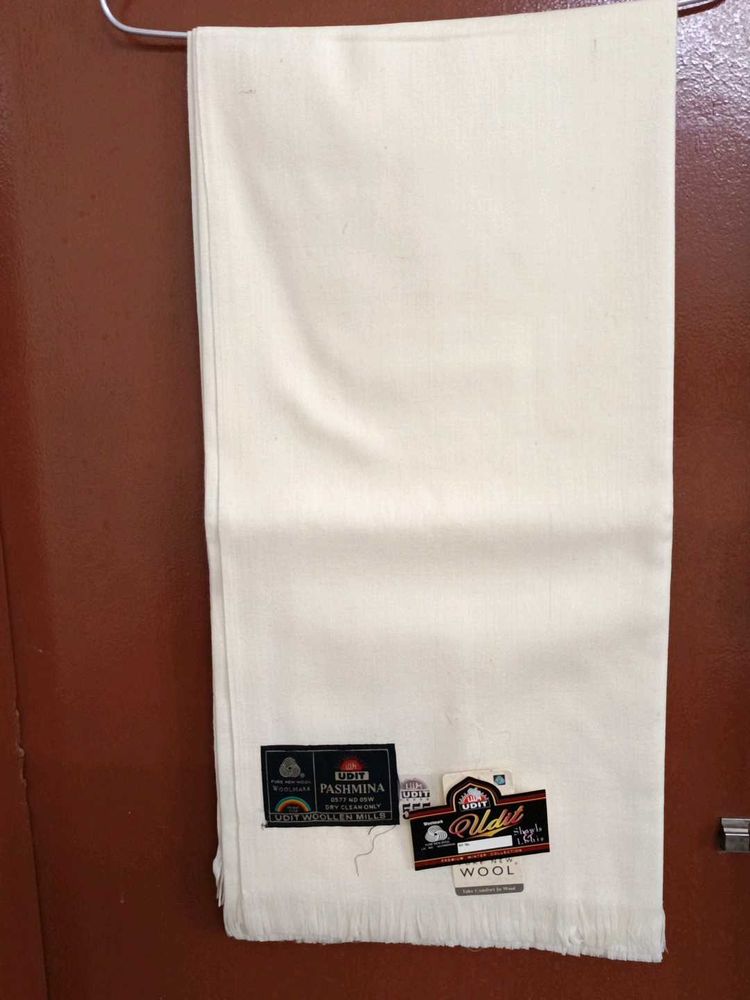 Cream Pashmina Wool Shawl