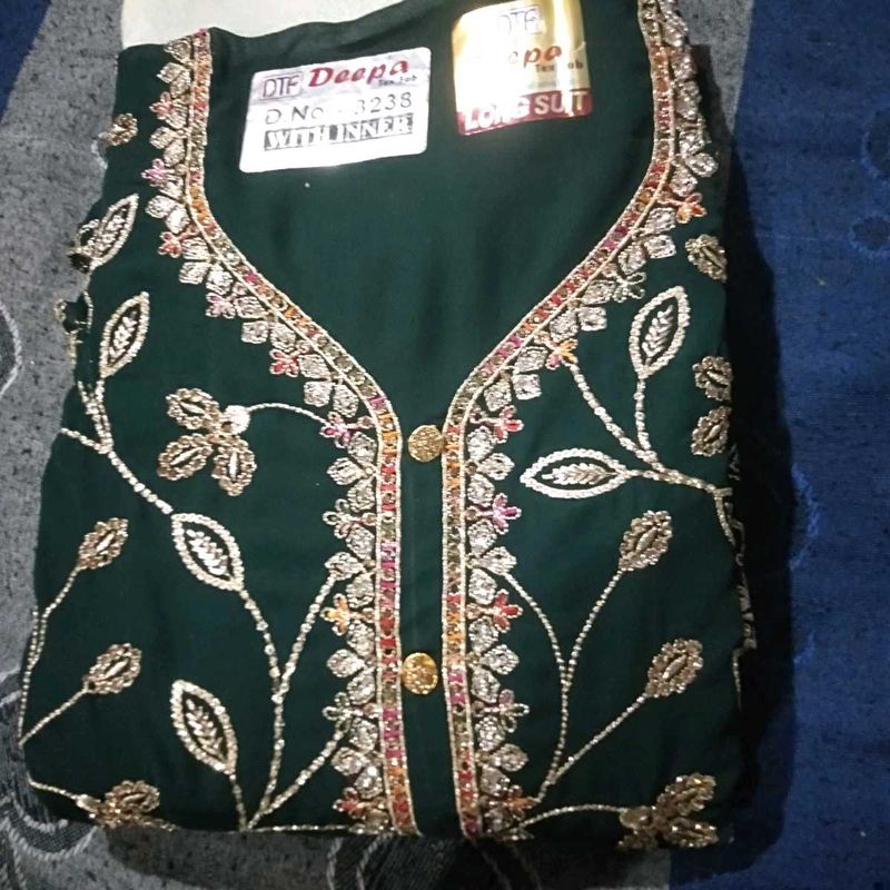 Bottle Green Colour Heavy Material