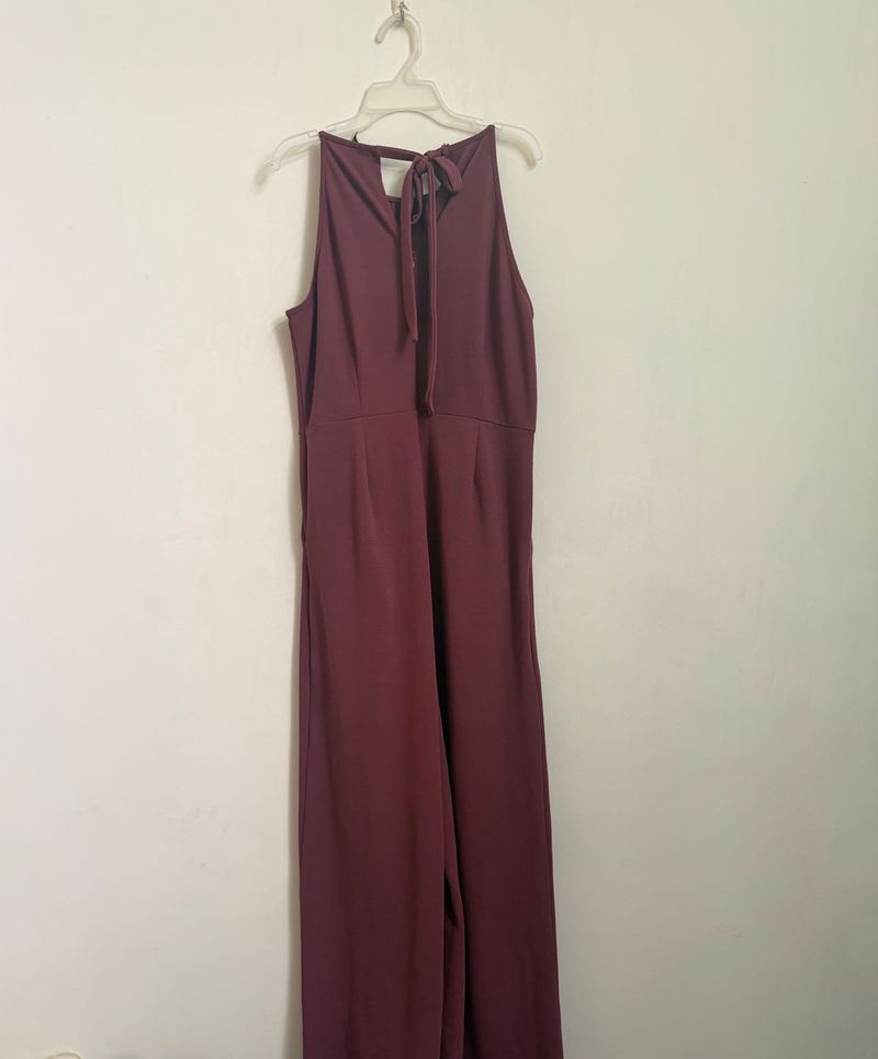 Elegant Burgundy Jumpsuit