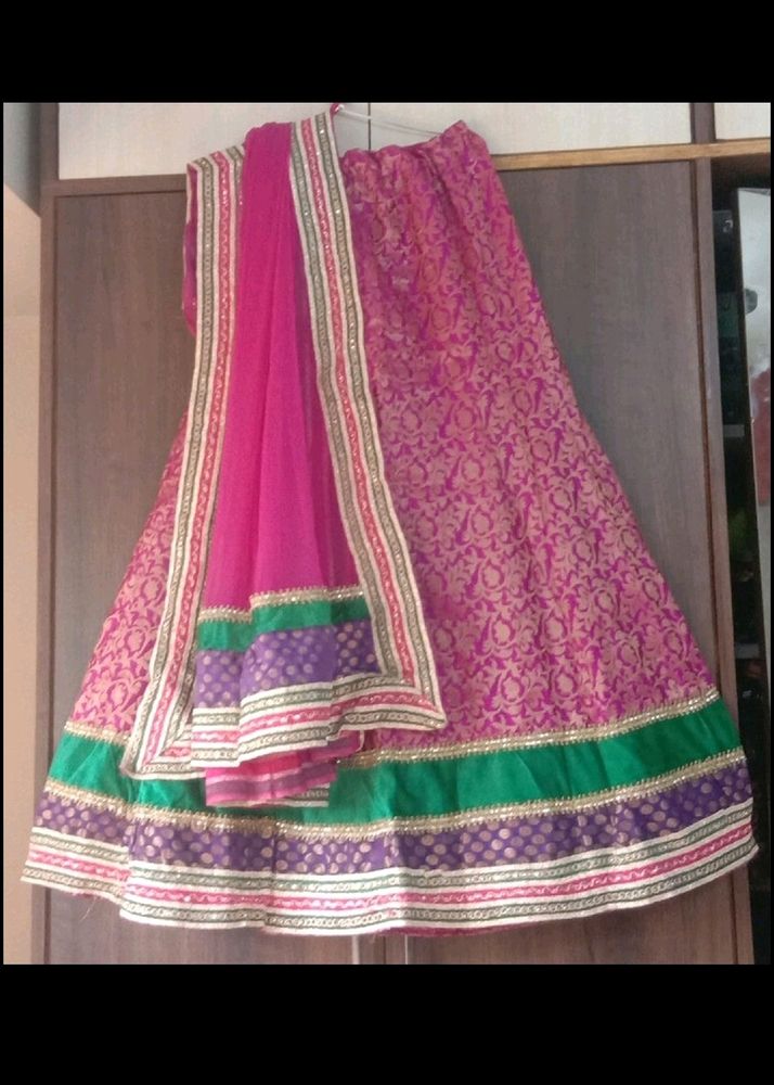 Brocade Lehenga With Dupatta