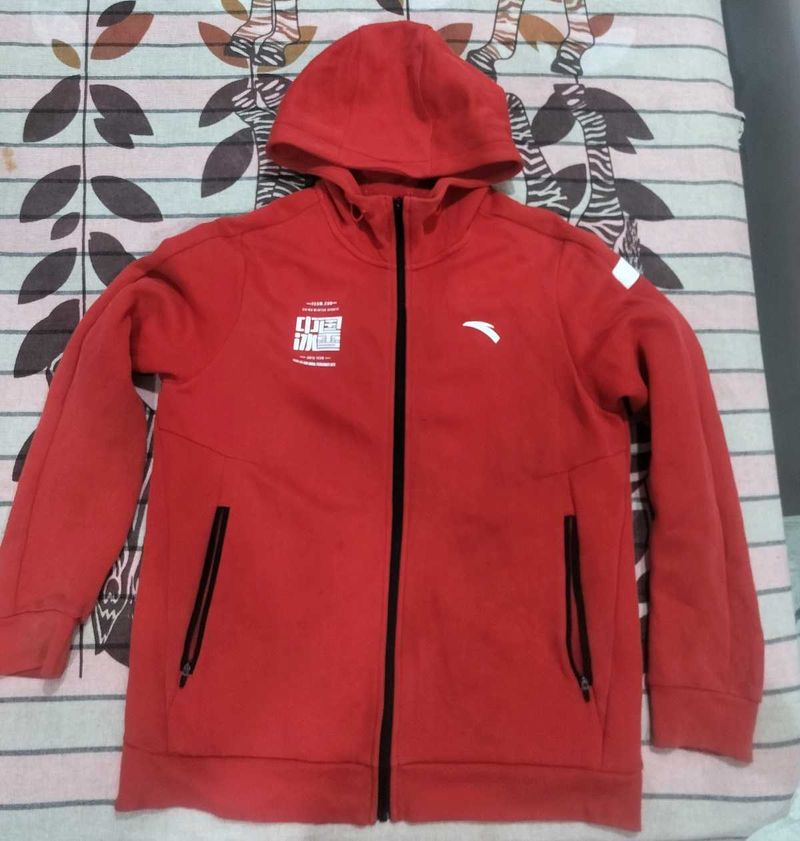 Red Anta Zip-Up Hoodie