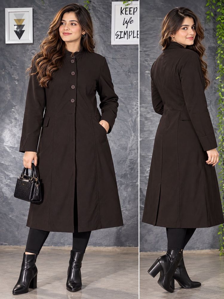 Elegant Brown Women's Coat