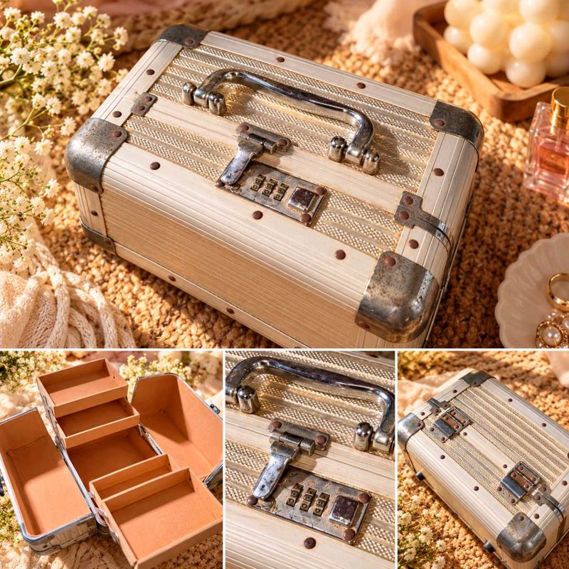 Vintage Combination Lock Travel Case