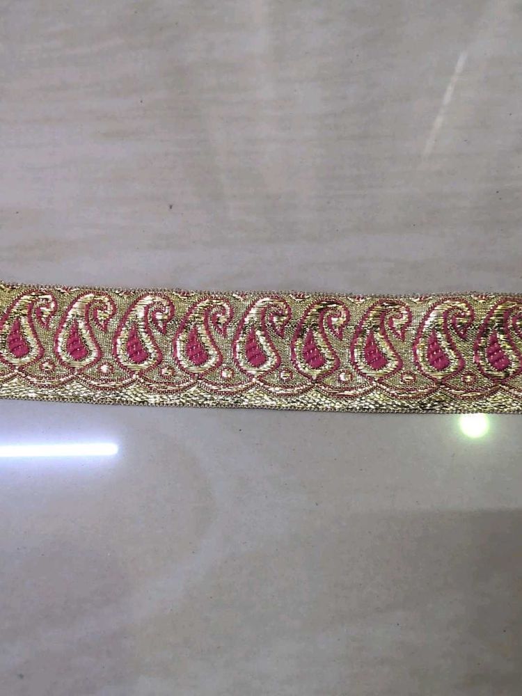 Embroidered Paisley Border Trim