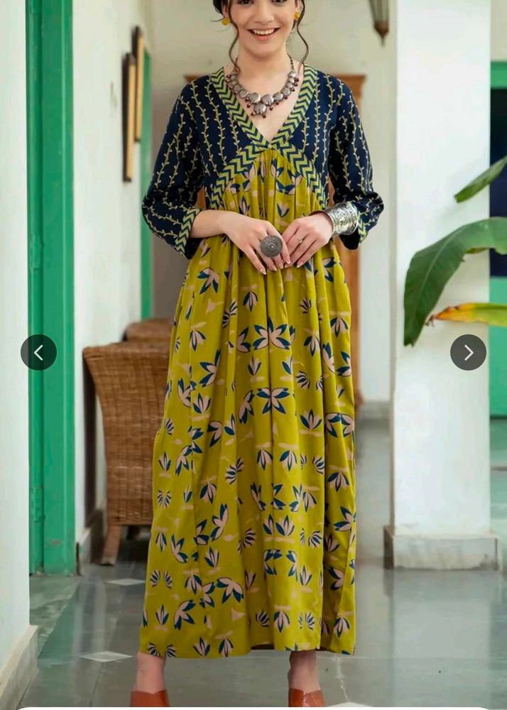 Rustorange Boho Print V-Neck Maxi Dress