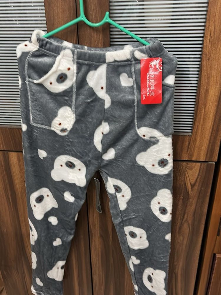 Cozy Bear Print Pajama Pants