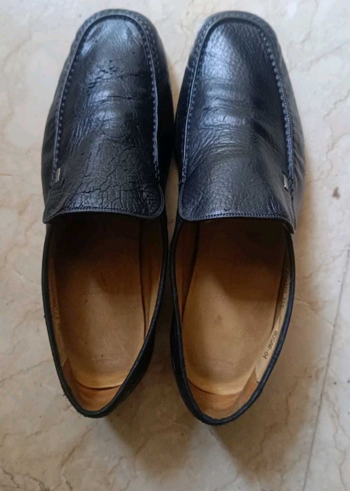 Bally black mens leather shoes
