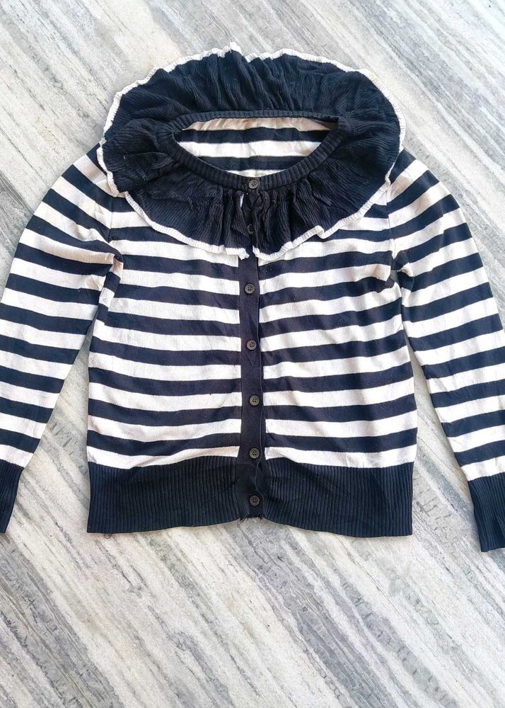 Striped Knit Cardigan