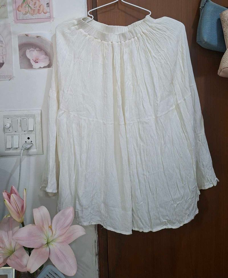 White midi skirt