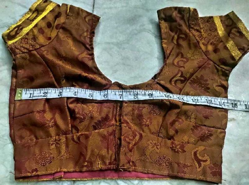Rust Color Kanjeevaram Silk Blouse