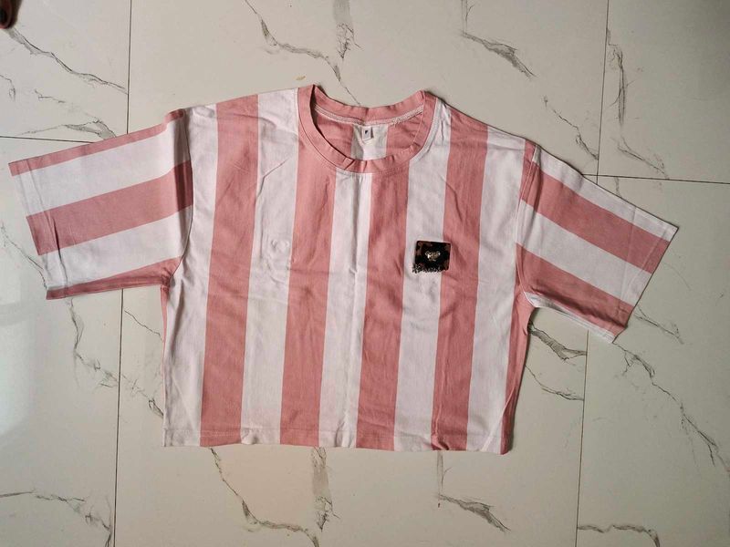 Striped Cropped T-Shirt