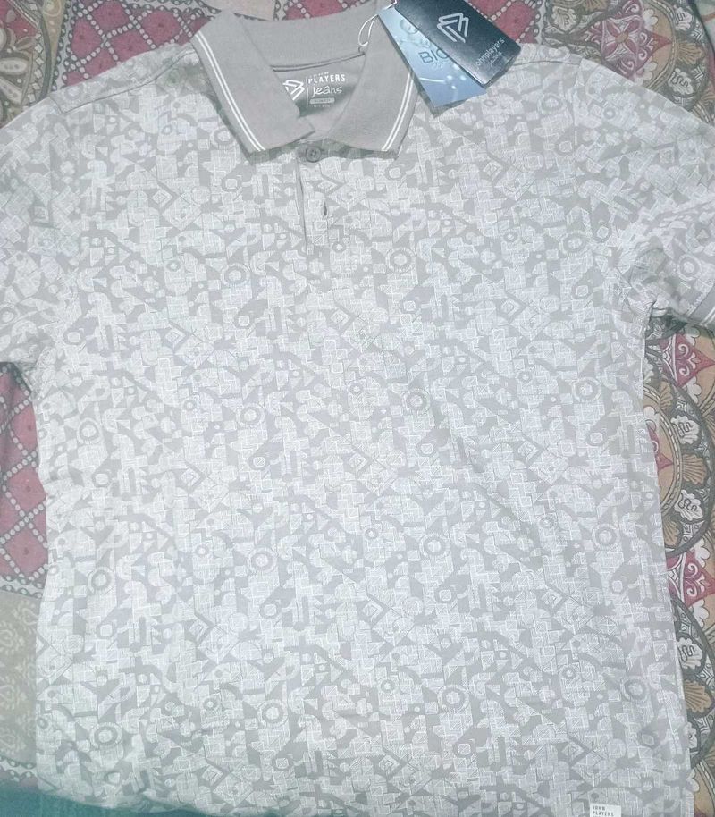 John Players Jeans Stylish Men's Printed Polo tshi