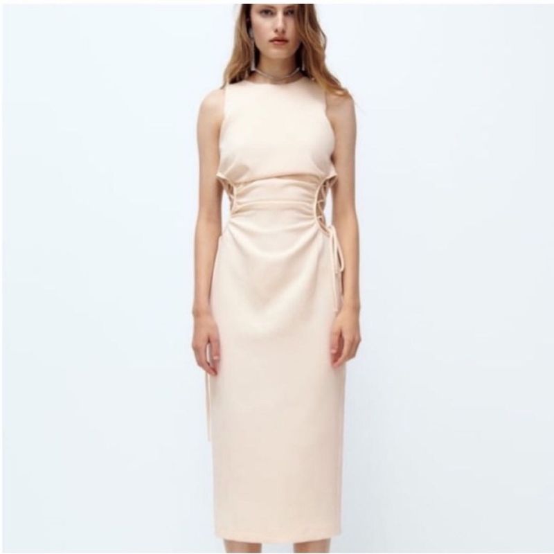 Zara Limited Edition Cutout Midi Dress