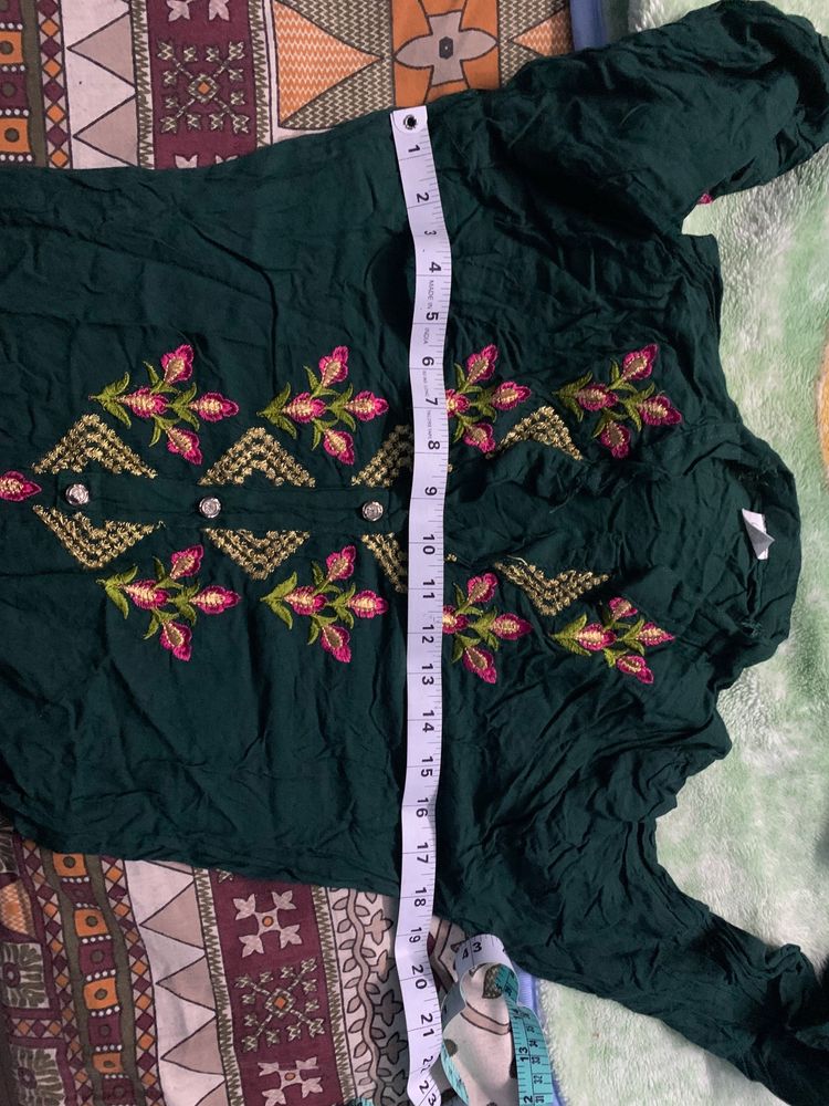 Green Kurti Set