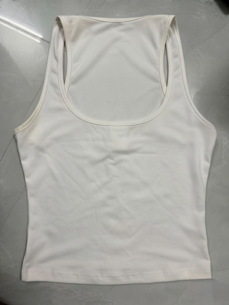Savana White Racerback Tank Top
