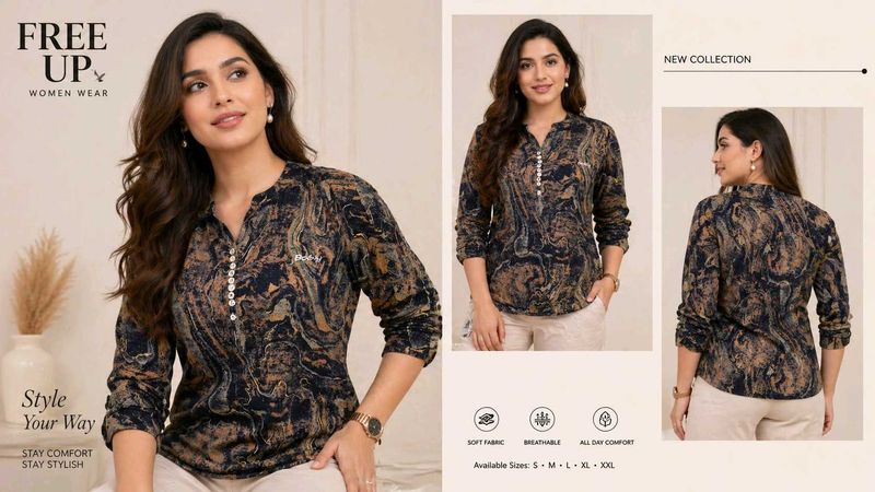 Stylish Women’s Printed Casual Top