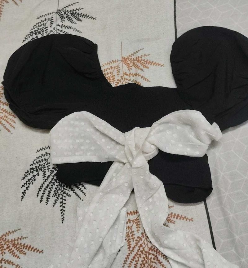 Coquette bow blouse